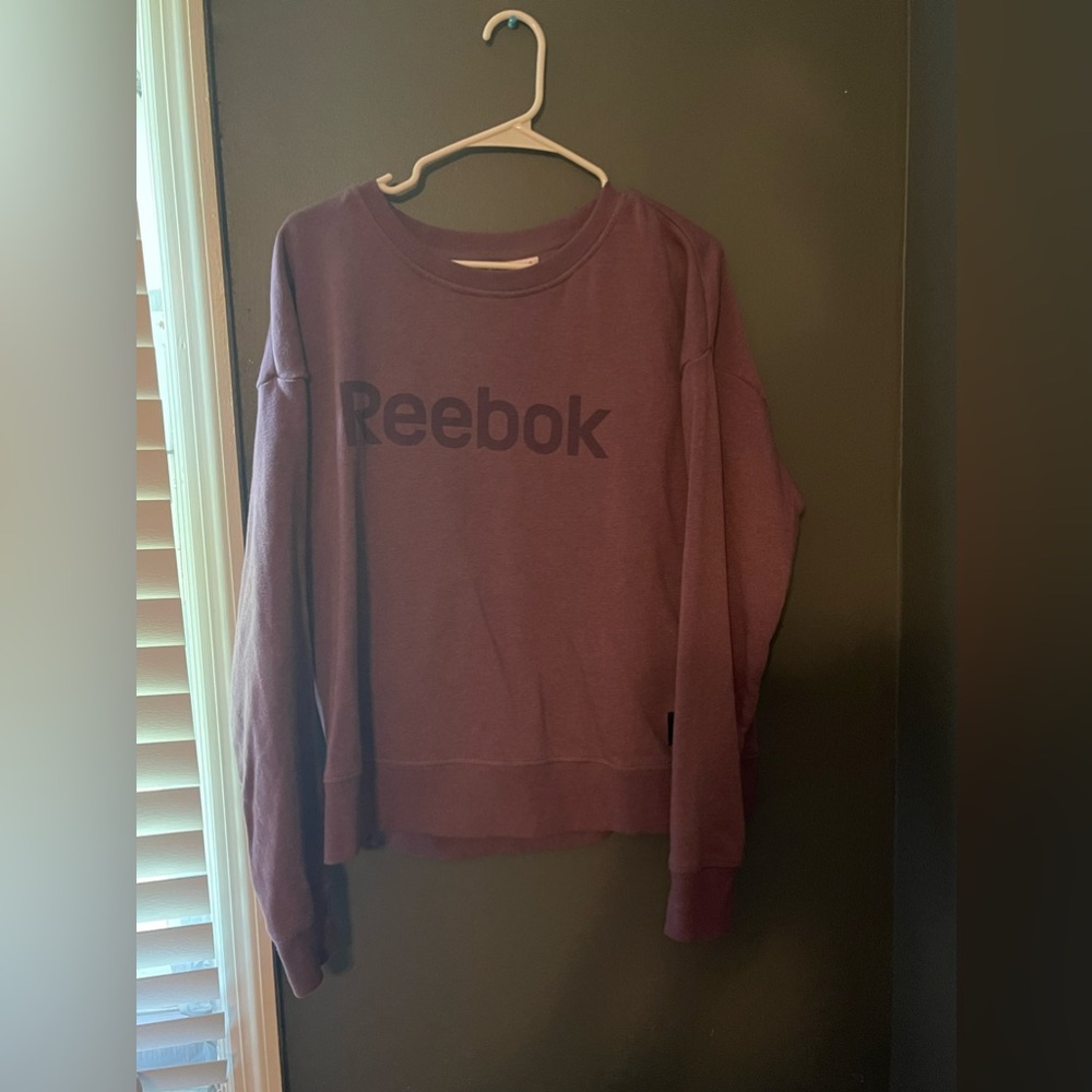 purple reebok sweater